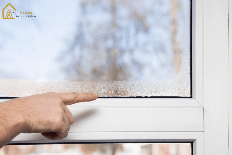 humidité et condensation sur une fenetre